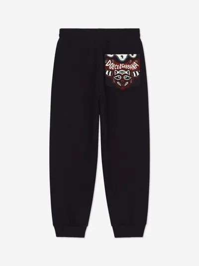 Dolce & Gabbana Boys Logo Joggers In Blue