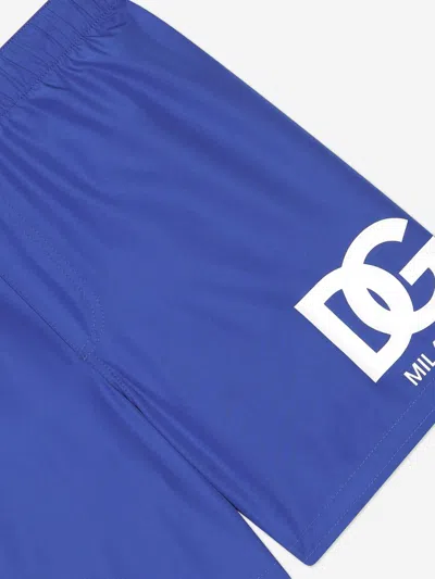 Dolce & Gabbana Logo Swim Shorts (8-12 Years) In Blue
