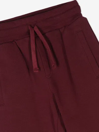 Dolce & Gabbana Logo-patch Cotton Track Pants In Red