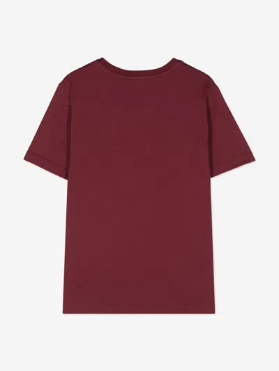 Dolce & Gabbana Boys Logo Label T-shirt In Red