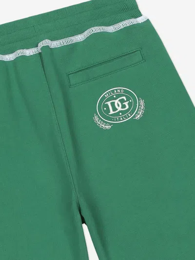 Dolce & Gabbana Boy's Logo Embroidered Jogger Shorts In Green