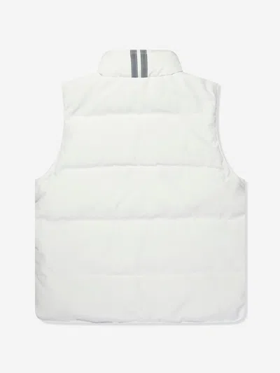 Canada Goose Kids White Vanier Down Vest In White