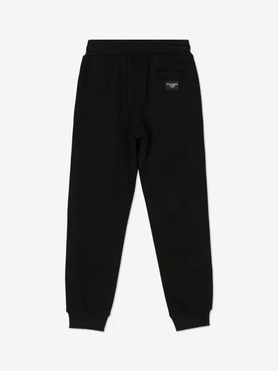 Dolce & Gabbana Boys Logo Joggers In Black