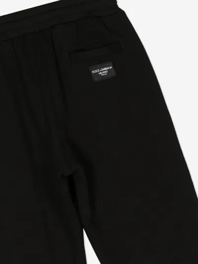 Dolce & Gabbana Boys Logo Joggers In Black