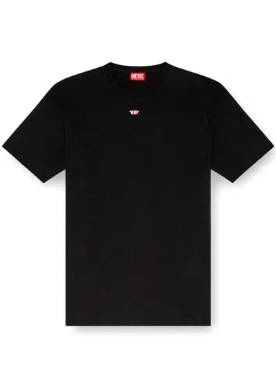 Diesel Mens  T-boxt Logo-embroidered Relaxed-fit Cotton T-shirt