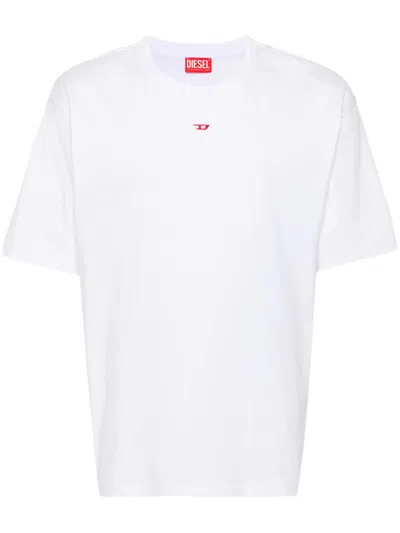 Diesel Mens  T-boxt Logo-embroidered Relaxed-fit Cotton T-shirt