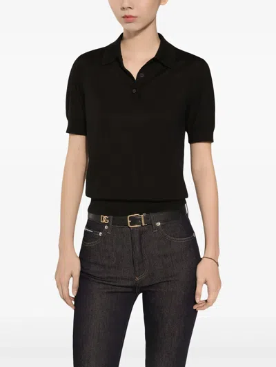 Dolce & Gabbana Smooth Leather Dg Belt With 8