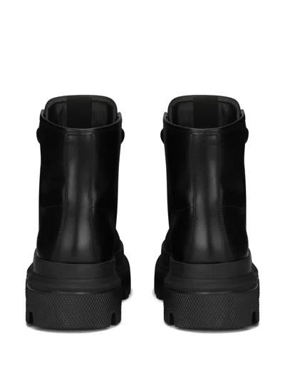 Dolce & Gabbana Studded Calfskin Hi-trekking Ankle Boots