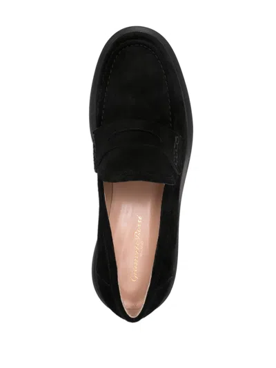 Gianvito Rossi Loafers With Round Toe And Suede Finish