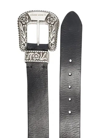 Golden Goose Leather Decorative-buckle Belt