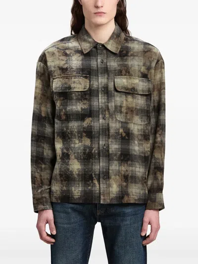 Palm Angels Logo-print Check-pattern Shirt
