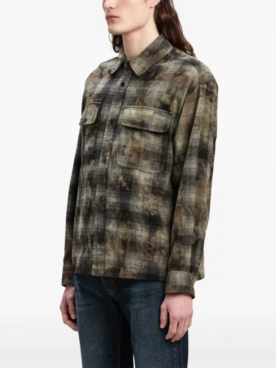 Palm Angels Logo-print Check-pattern Shirt