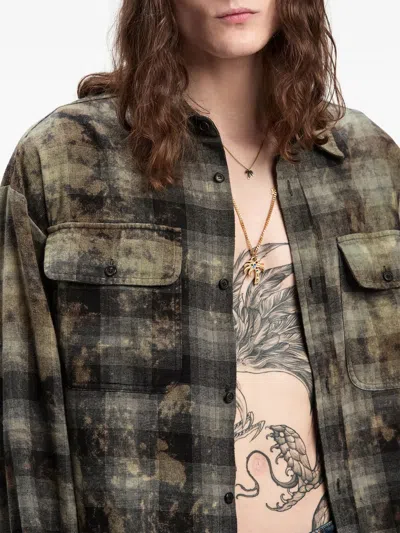 Palm Angels Logo-print Check-pattern Shirt