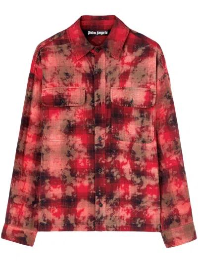 Palm Angels Logo-print Check-pattern Shirt