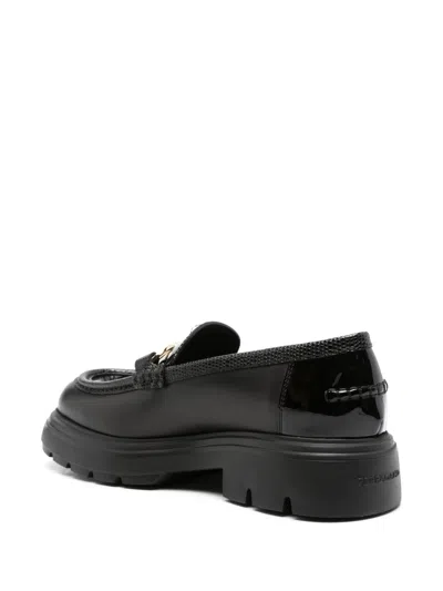 Ferragamo Brooke Loafers With Chunky Sole And Gold-tone Hardware In Black