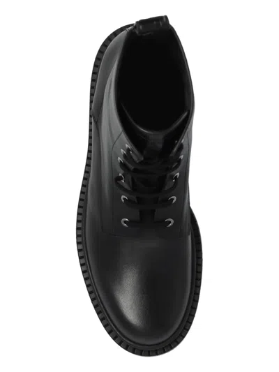 Versace Chunky Sole Ankle-high Boots With Round Toe In Black