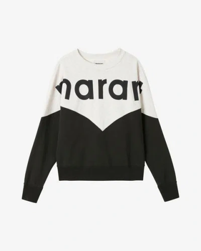 Isabel Marant Étoile Isabel Marant Etoile Houston Sweatshirt With Flocked Logo In Black