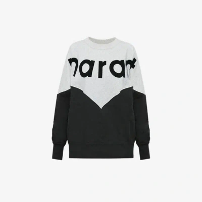 Isabel Marant Étoile Isabel Marant Etoile Houston Sweatshirt With Flocked Logo In Black