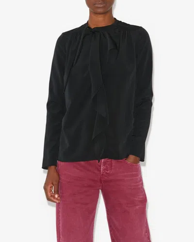 Shop Isabel Marant Top Utah In Schwarz