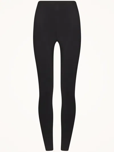 Wolford Midnight Grace Front-slit Jersey Leggings In Black
