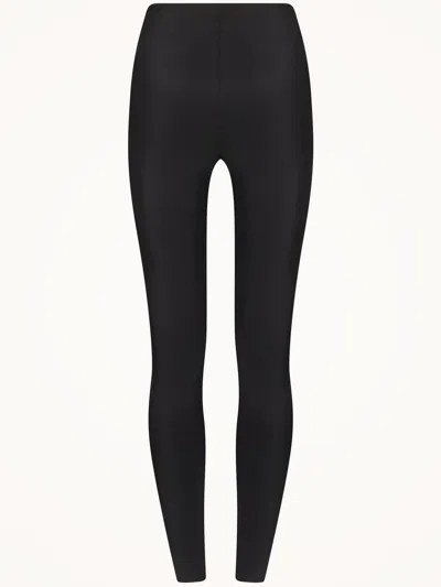 Wolford Midnight Grace Front-slit Jersey Leggings In Black