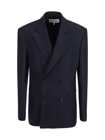 Shop Loewe Men Blazer Jacket In Multicolor