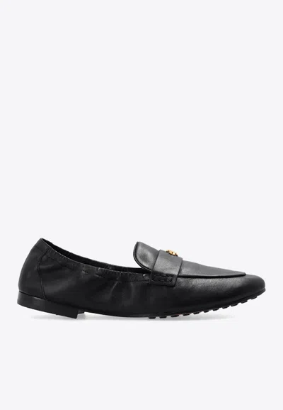 Tory Burch Nappa Leather Ballerina In Black