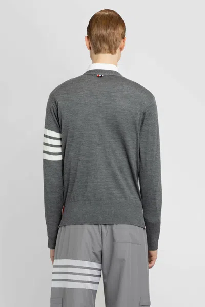 Thom Browne 4-bar Milano Stitch Cardigan In Grey