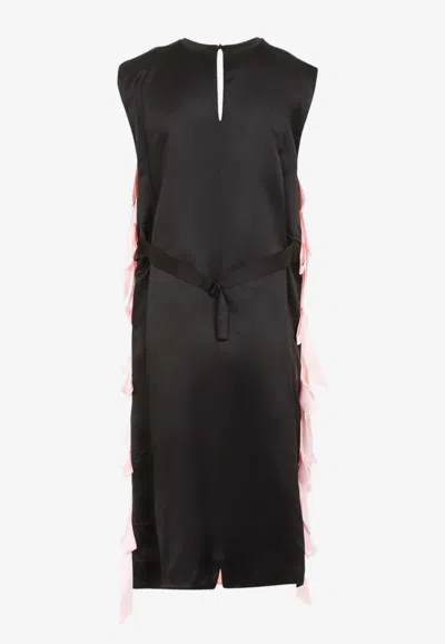 Prada Pink Sabl Embroidered Dress In Pink