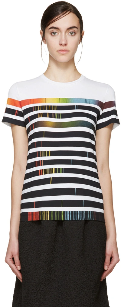 Mary Katrantzou Rainbow Stripe Print T-shirt In Stripes