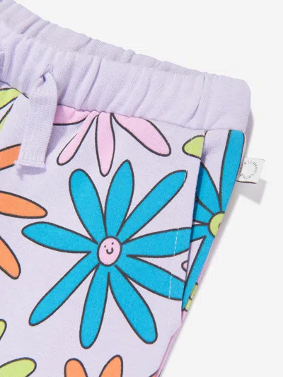 Stella Mccartney Baby Girls Flower Joggers In Purple