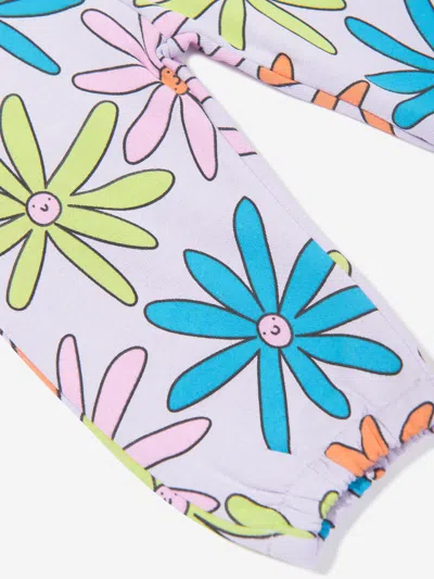 Stella Mccartney Baby Girls Flower Joggers In Purple