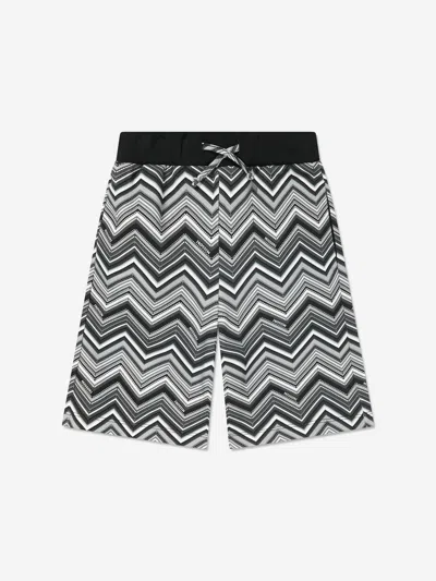 Missoni Chevron-print Bermuda Shorts In Black