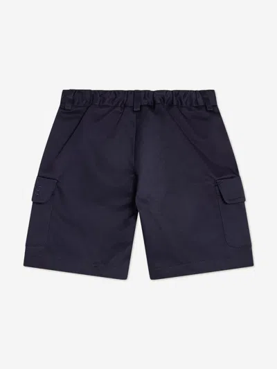 Versace Logo-embroidered Shorts In Blue