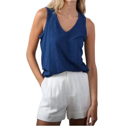 Bobi V-neck Tank Top In Naval In Multi