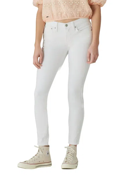 Lucky Brand Mid Rise Ava Skinny Jeans In White In White