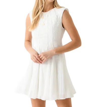 Aje Soleil Lace Mini Dress In Ivory In Multi