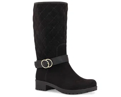 Ulan Waterproof Quilted Boots In Black In Black