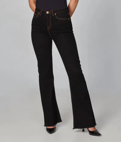 Lola Jeans Alice High Rise Flare Jean In Forever Black In Multi
