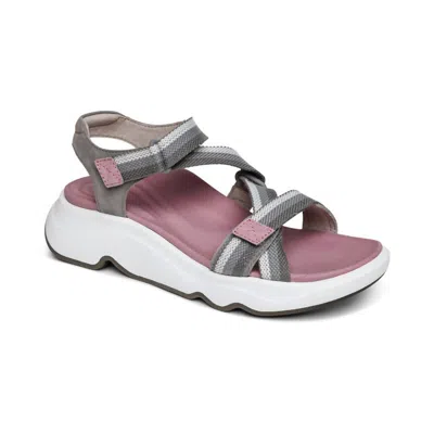 Aetrex Marz Adjustable Sport Sandal In Grey In Grey
