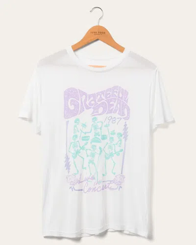 Junk Food Clothing Women's Grateful Dead Live Vintage Tissue Tee In White