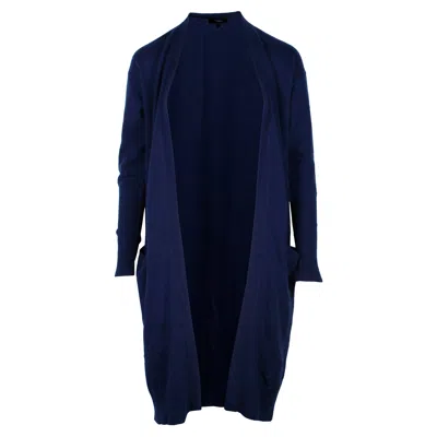 Theory Open Front Cardigan In Blue Cashmere In Blue