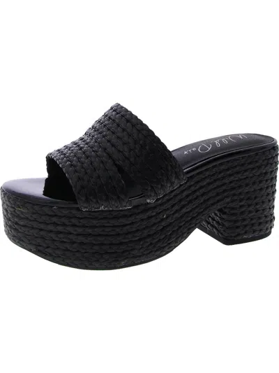 Wild Pair Niftyy Woven Espadrille Platform Wedge Slide Sandals, Created For Macy's In Multi