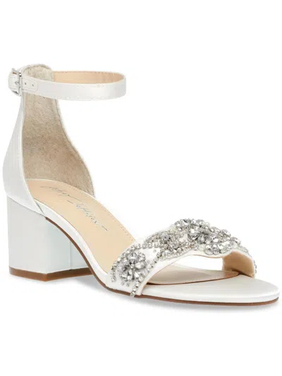 Blue By Betsey Johnson Mel Womens Rhinestone Block Heel Pumps In Multi