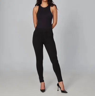 Lola Jeans Anna-j Mid Rise Leggings In Black In Black