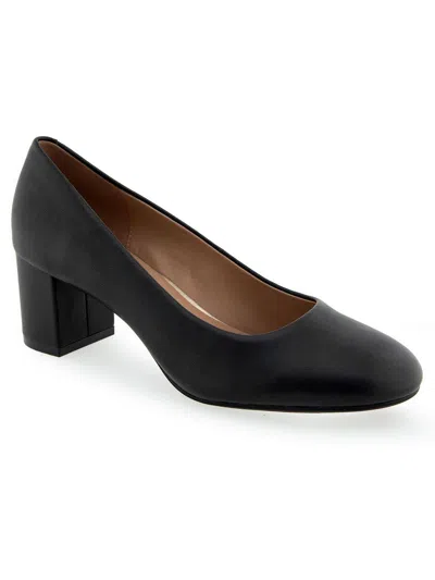 Aerosoles Ebel Womens Leather Pumps In Black