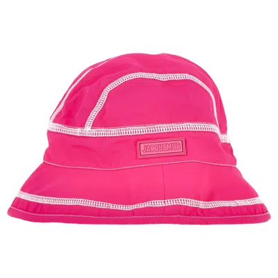 JACQUEMUS LE BOB FRESCU BUCKET HAT IN PINK NYLON 