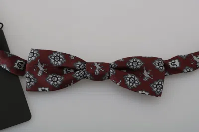 Dolce & Gabbana Elegant Bordeaux Silk Bow Tie In Bordeaux