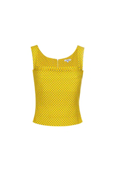 Bcap Imogene Corset In Yellow Polka Dot