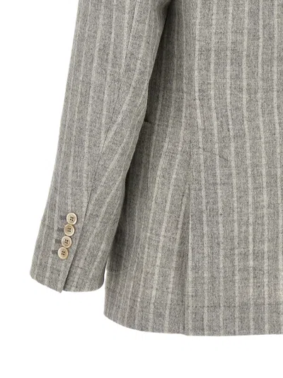 Shop Brunello Cucinelli Pinstripe Blazer